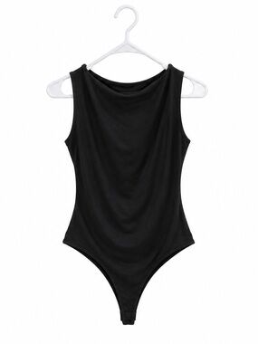The Workshop Women's black sleeveless bodysuit